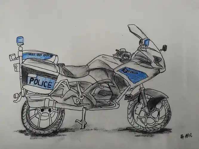 薛微凡-交通工具摩托车写生速写6级