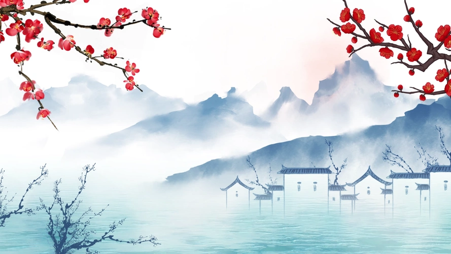 中国风水墨江南小镇古镇led背景视频_1920x1080_高清视频素材下载