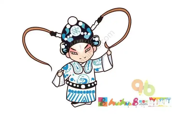 三岔口简笔画可爱京剧小人简笔画