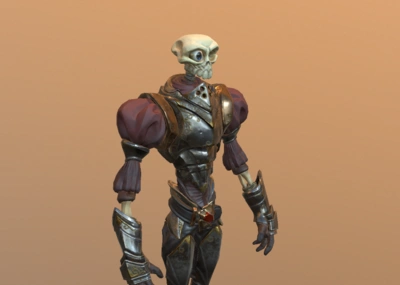 次时代 pbr 骷髅 战士 僵尸 死亡 亡灵 盔甲 骑士