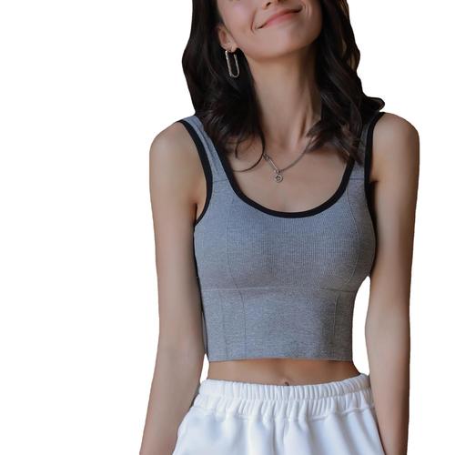 搭打底美背内衣女夏带胸垫网红爆款 短款 吊带小背心 - 女装/女士精品