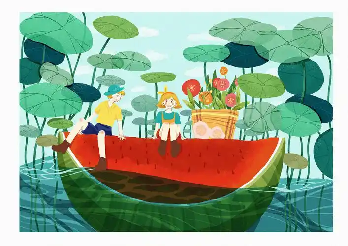 练习手绘小暑|插画|商业插画|夏天超甜的布丁 - 临摹作品 - 站酷