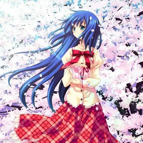 二次元伤感回忆樱花女生头像图片
