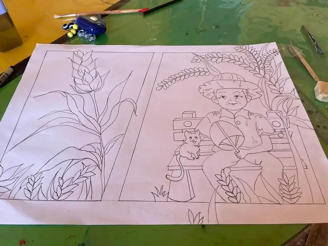 袁隆平爷爷简笔画 要勤加练习呀90