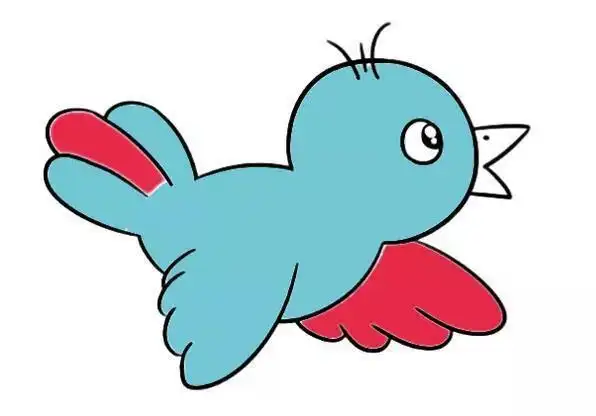 小鸟简笔画彩色图解黄莺正在飞简笔画如何画可爱的小鸟简笔画飞行动物