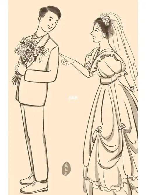 笔记灵感  #婚纱照  #procreate绘画简笔画的感觉也超棒的笔刷:水彩