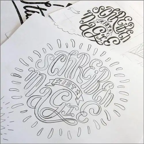 手绘字体创意英国设计师rossgunter