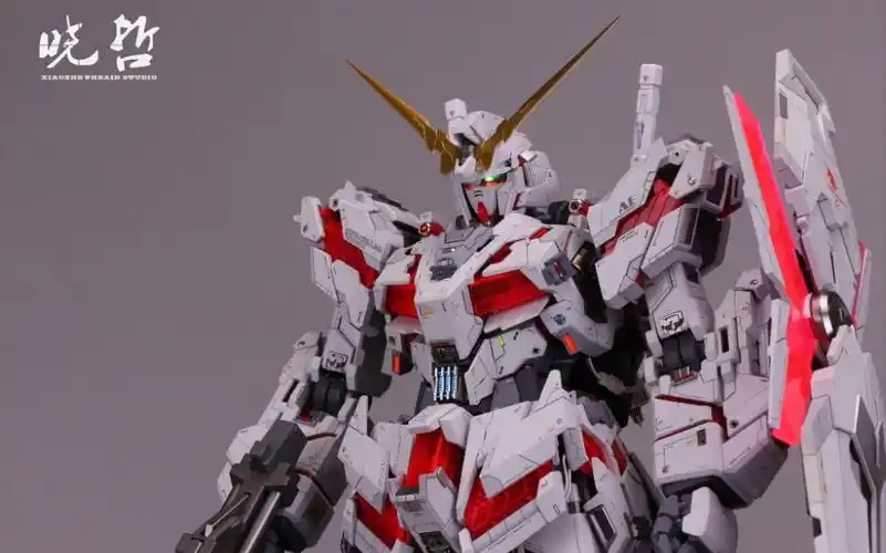 【晓哲】pg独角兽高达改造代工展示_哔哩哔哩_bilibili