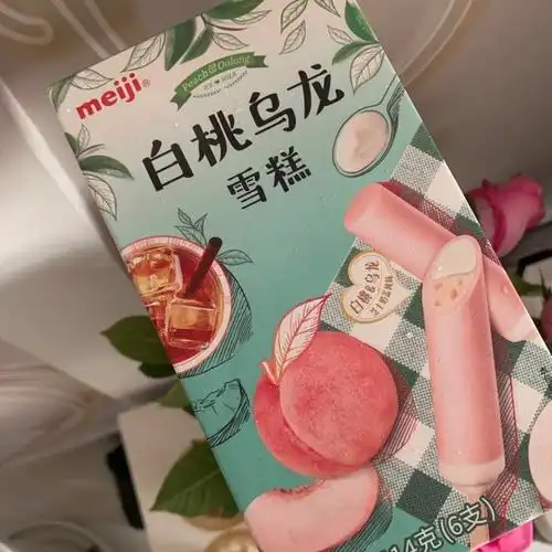 plus会员meiji明治白桃乌龙雪糕69g6支