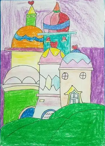 (怡昌学校) 小学美术作品 (梦幻城堡)