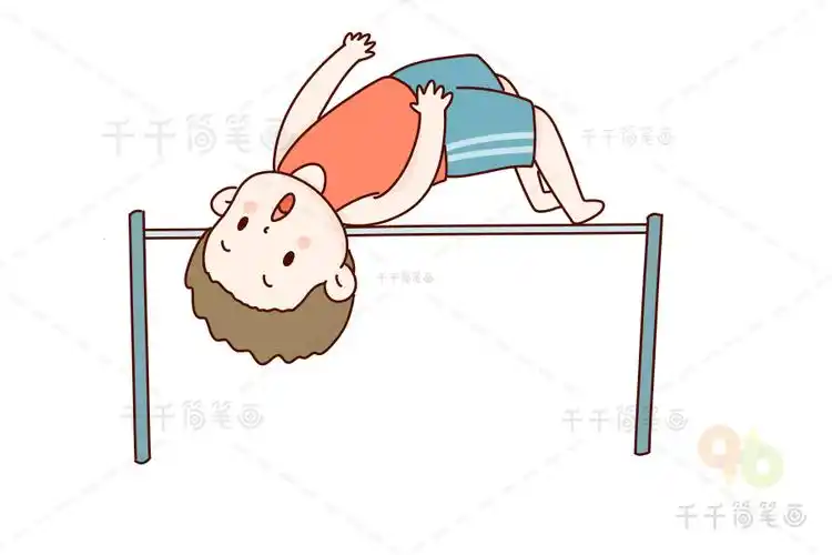 一组运动的男孩简笔画生命在于运动