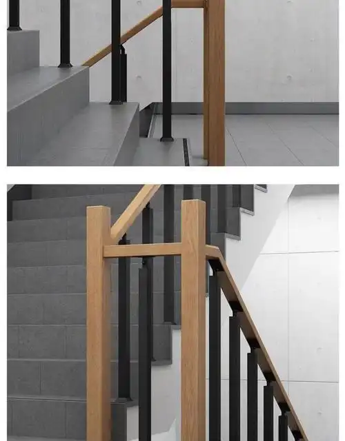 国产北欧实木楼梯扶手家用室内防护栏杆别墅立柱阁楼围栏铁艺标准