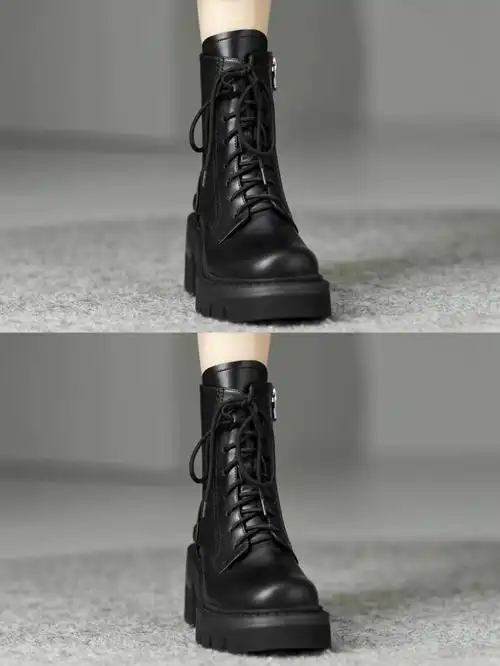 现在秋冬炒鸡喜欢黑色短靴了