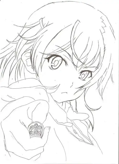 求给我一些动漫人物的线稿,不要h的,男女都要.