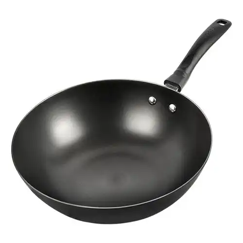 无涂层30 34燃气灶平底炒菜锅 苏泊尔铁锅家用铸铁锅