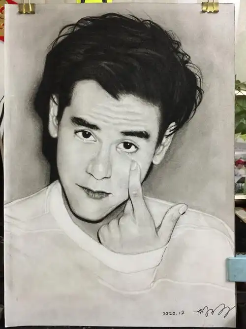 炭笔练习彭于晏