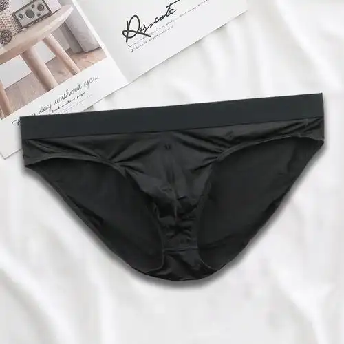 男士内裤男生冰丝三角裤夏季薄款透气运动裤衩低腰男三角内裤