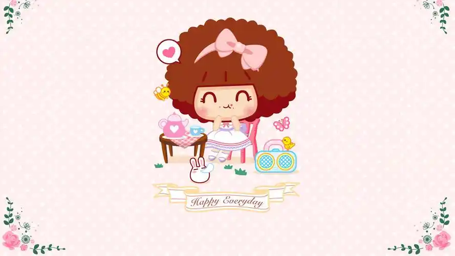 摩丝摩丝粉色系可爱卡通高清图片壁纸