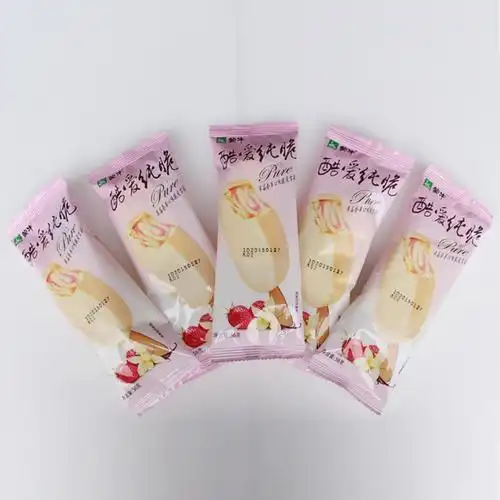 蒙牛酷爱纯脆草莓香草口味雪糕5支冰激凌冰棍满160元起送免运bp