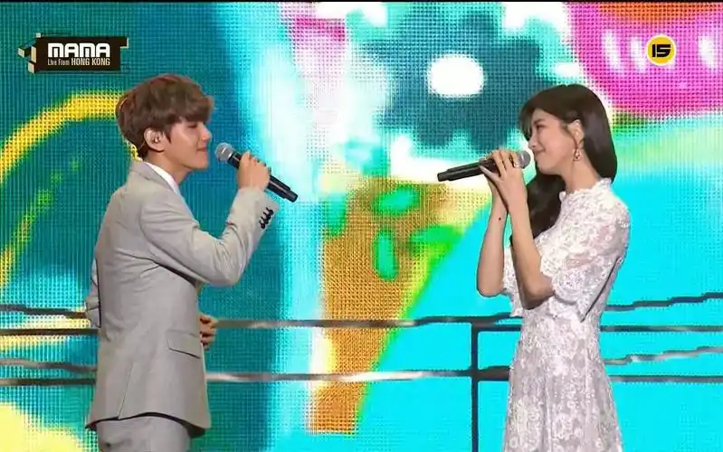 suzy/裴秀智   baekhyun/边伯贤 - 161202 2016 mnet asian music