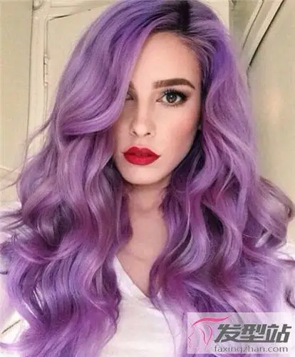 紫色染发发型神秘迷人雾面紫