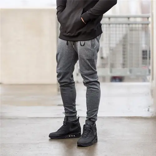 肌肉狗兄弟队长运动紧身裤子健身裤男宽松跑步训练弹力收口长裤