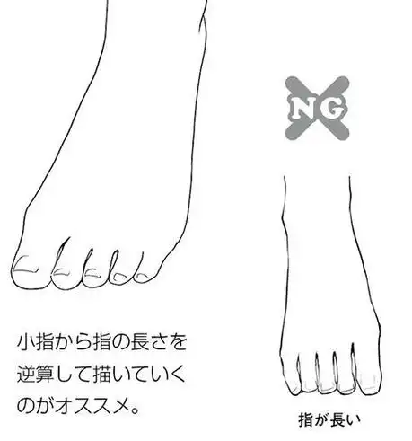 女生脚丫怎么画可爱?把脚画得更可爱的基本要点!