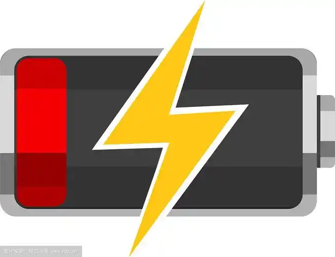 正在给一个白色标识的电池充电