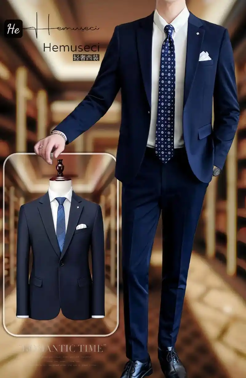 职业蓝领套装92.#图文伙伴计划 宝蓝色西装职 - 抖音