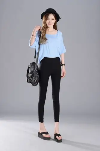 2018春夏新款黑色薄款九分打底裤女修身显瘦小脚裤子弹力大码铅笔裤