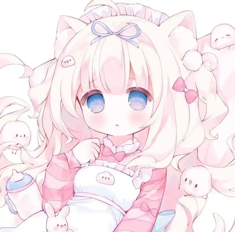 动漫女头 #可爱头像女卡通呆萌 - 抖音