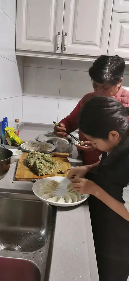 【疫情下的清明节】在家包饺子