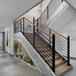 楼梯扶手护栏铁艺简约现代图片