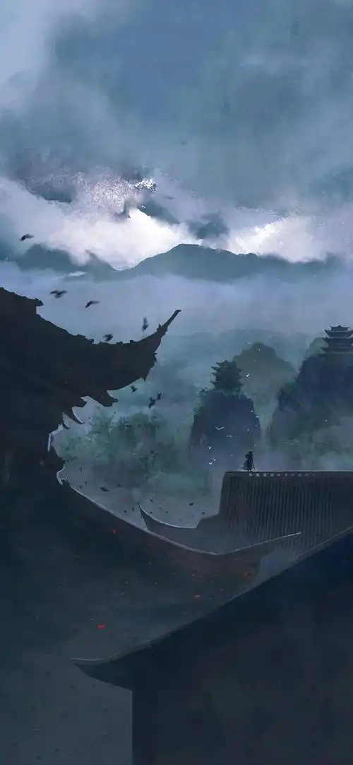 "古风唯美插画手机壁纸"