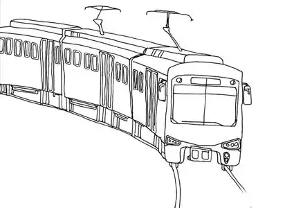 火车和电车简笔画