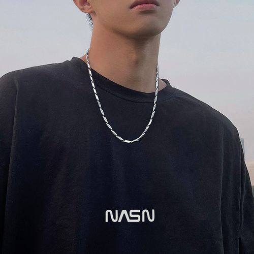 钛钢瓜子项链男生潮2023新款爆款饰品锁骨颈链配饰链子嘻哈风痞帅