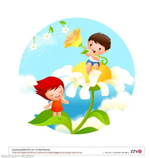 韩国 儿童 矢量 可爱 卡通 孩子 玩耍 矢量人物 儿童幼儿 矢量图库 ai