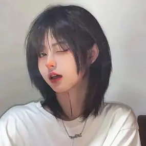 狼尾假发女日系男生武士头中分男短发鲻鱼头自然日常发型全头套式