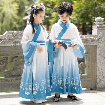 点像(dianxiang)儿童汉服国学服男童中国风古装书童表演服女童学生