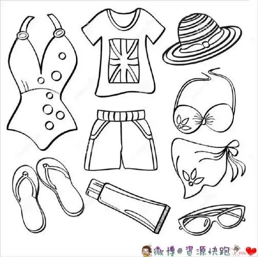 简笔画服饰