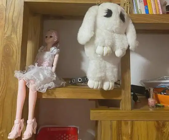 快手视频中的13岁女孩赵小贝(化名),穿着公主裙,来回地在家中院子走秀