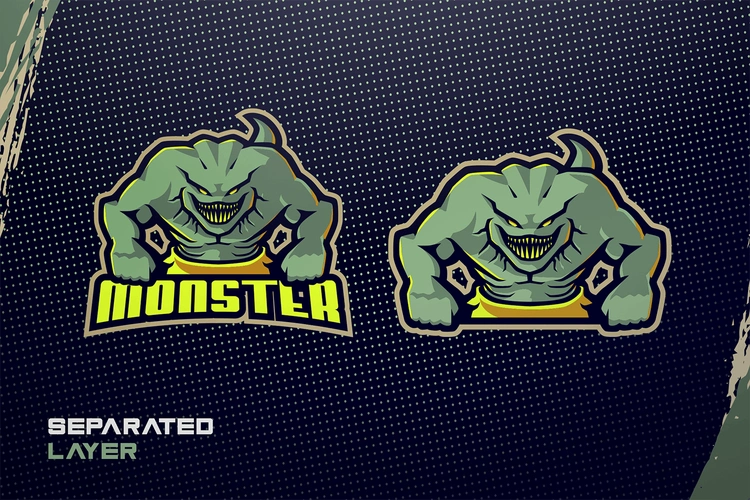 电子竞技logo怪物设计模板monster–esportslogocreator