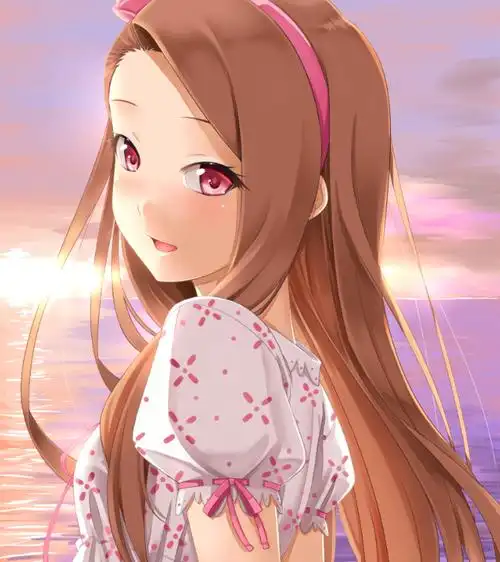 二次元动漫美图丨小清新女生,笑起来的样子真动人