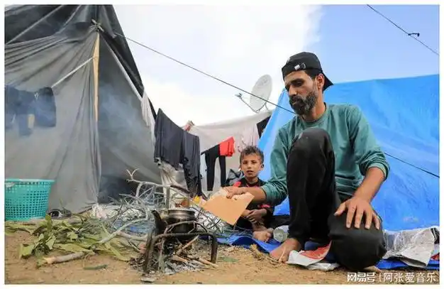 加沙地带流离失所的巴勒斯坦人