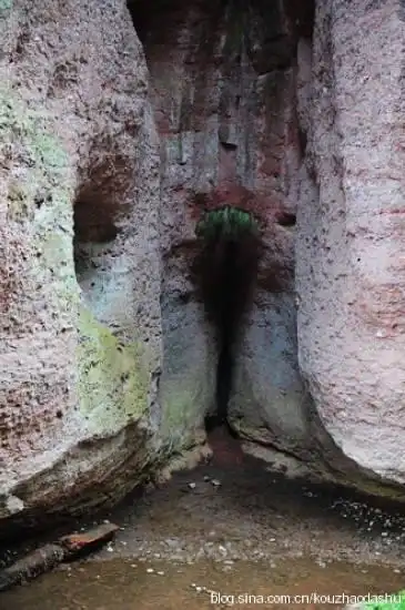 围着一座不高的山峰兜了一个圈,途经龙虎山著名的"仙女岩",那是个酷似