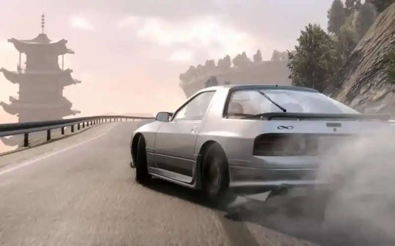 carx online 高桥凉介rx-7fc3s漂移上山(鳥居とりい神社)键盘操作