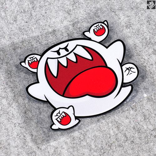 tutu圖圖车贴-hf 搞怪鬼脸 可爱个性卡通 汽车贴 反光贴纸 贴花