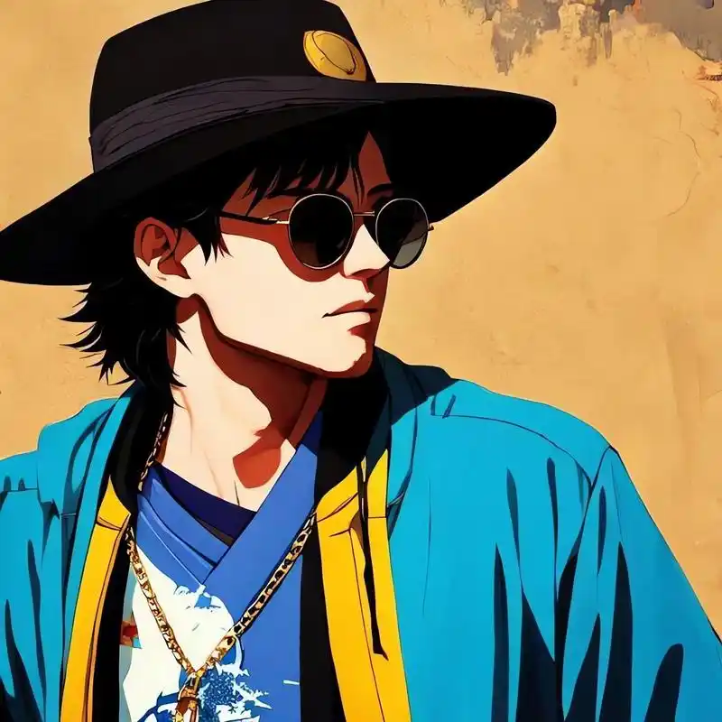 戴帽子墨镜的男生头像