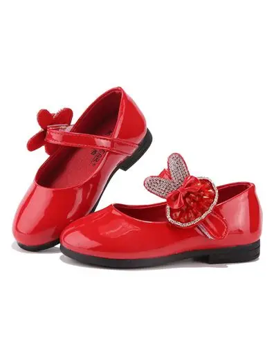 女童小公主学步鞋红色