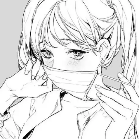 和花君恋爱的我 情侣头像 卡通 动漫头像 漫画 女头女生头像 铅笔画